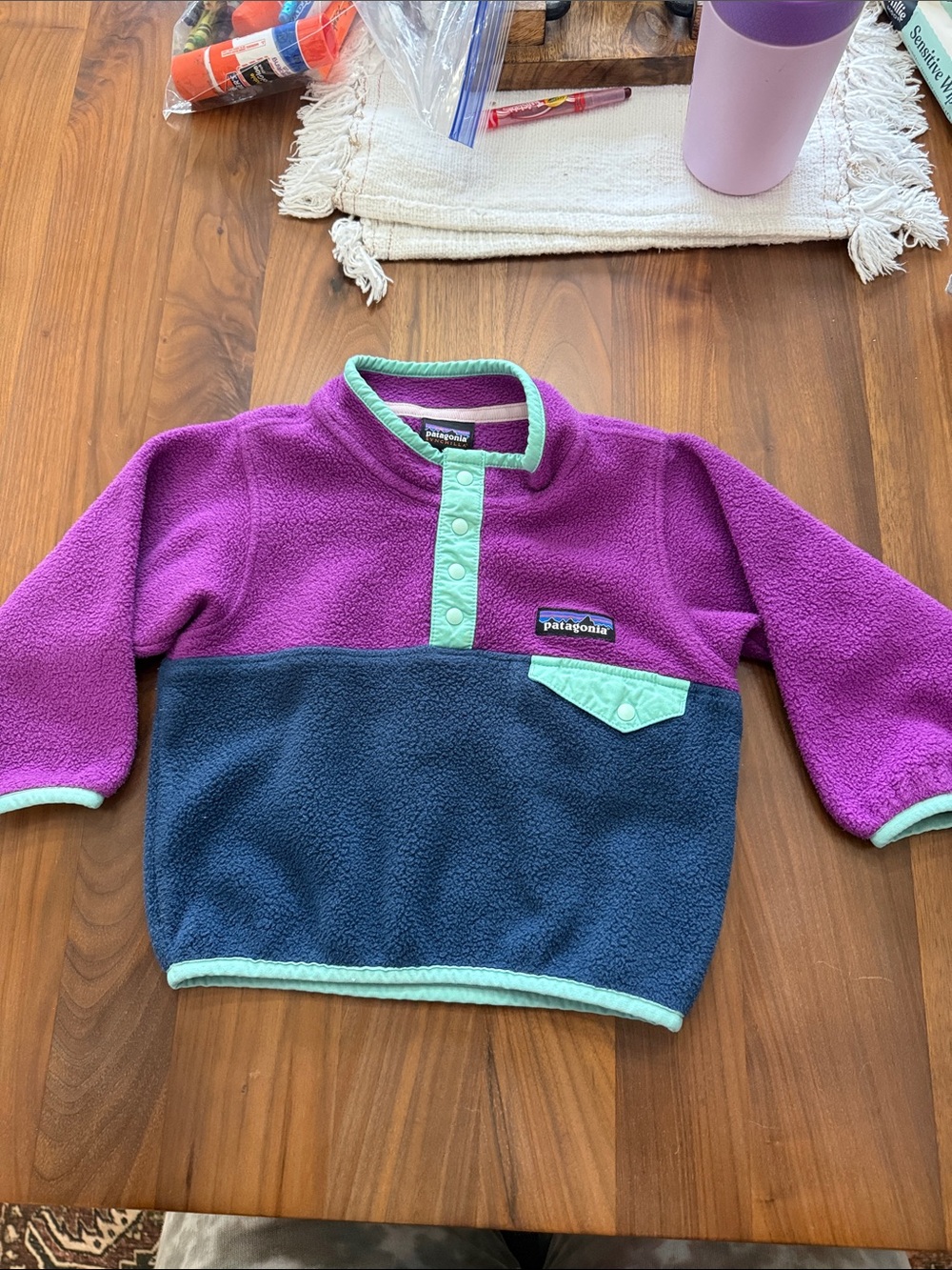 Patagonia Synchilla Pullover Purple & Navy Toddler